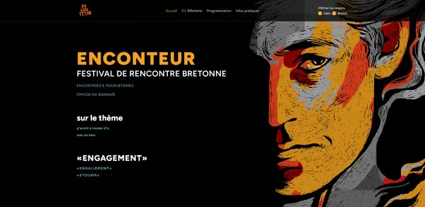 Capture d'écran d'une page de Enconteur